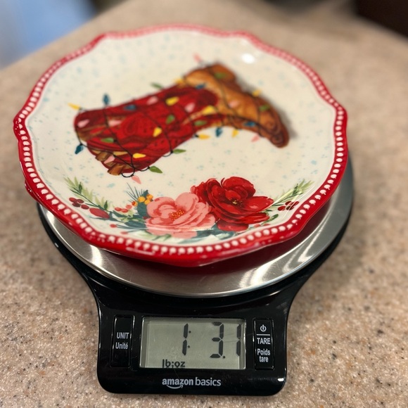 The Pioneer Woman Two 2 Christmas Cheerful Rose Cowboy Boots Dessert Plates Set2 - Picture 6 of 6